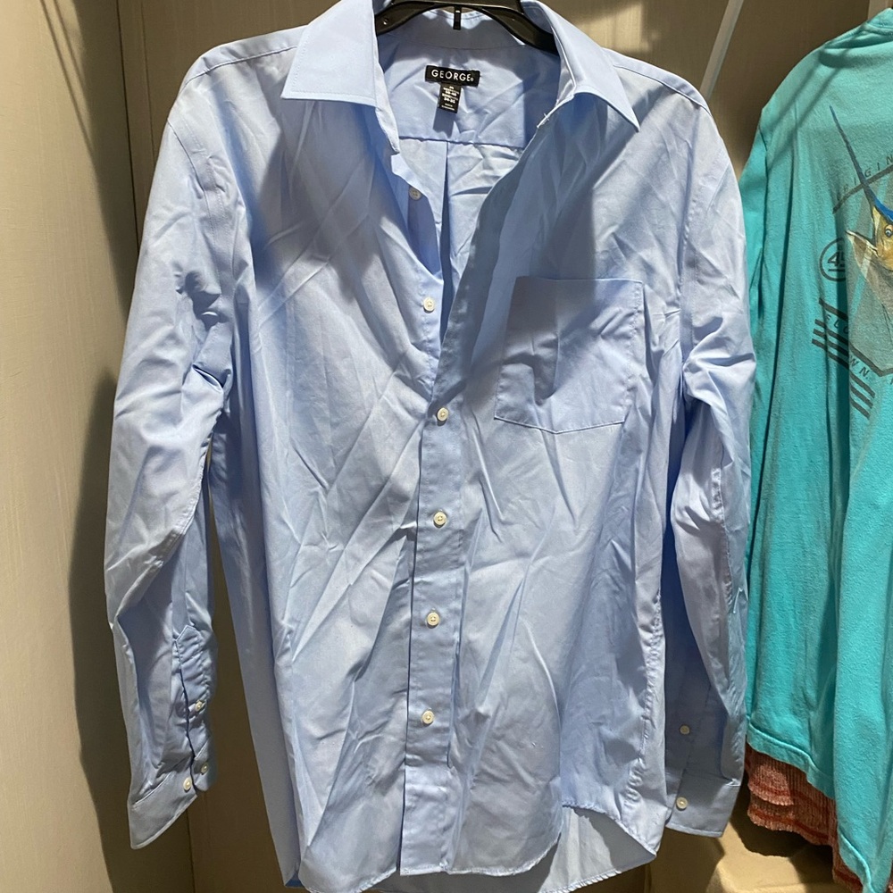 George Men's Light Blue Shirt